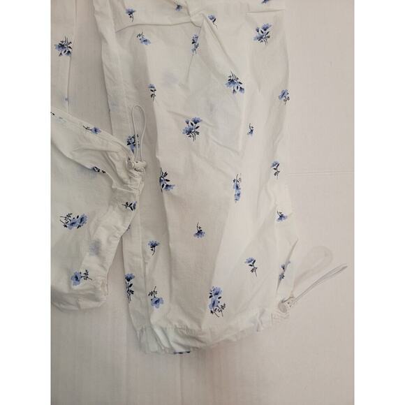 Victoria's Secret PINK Pants Women's XS Parachute Cargo White Floral Retro - Picture 6 of 11
